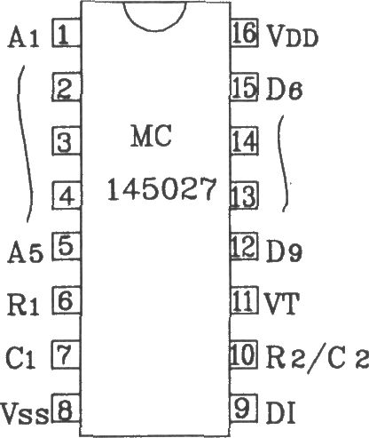 MC145026/145027构成红外发射、接收电路图