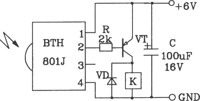 BTH-801F/BTH-801J红外遥控发射、接收模块应用电路图