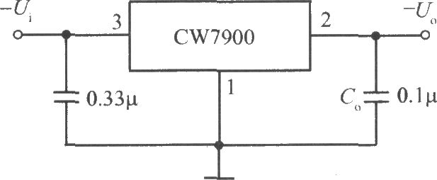 CW7900构成的固定负输出电压集成稳压电源电路