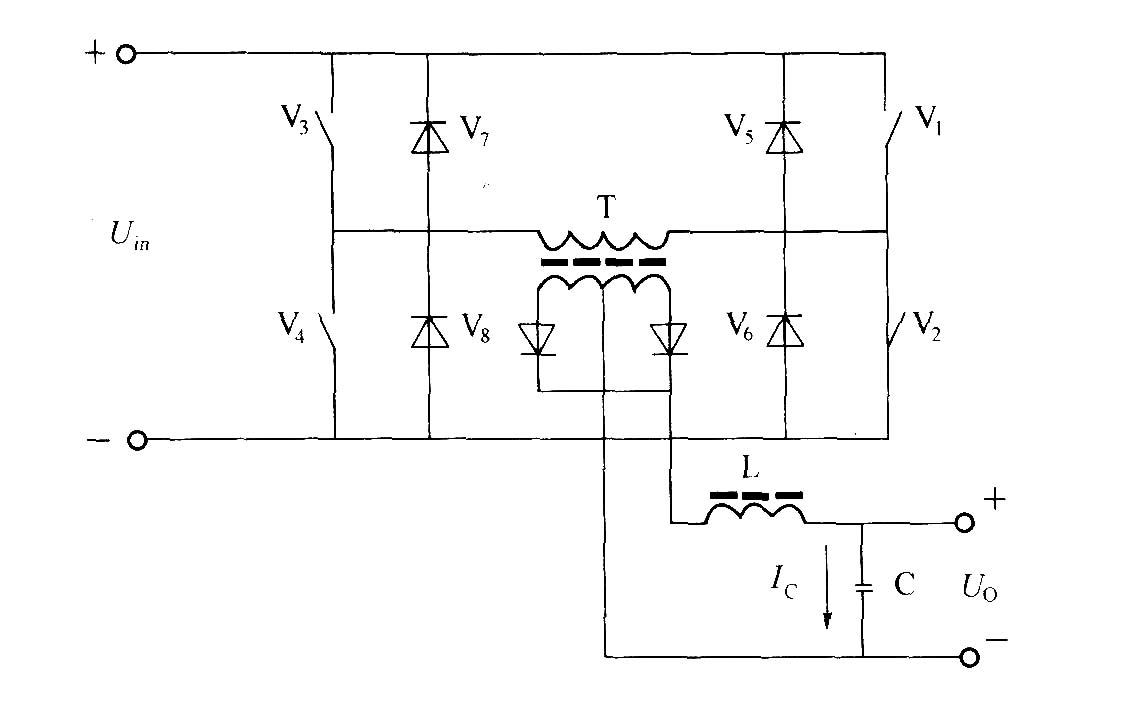全桥式变换器电原理图