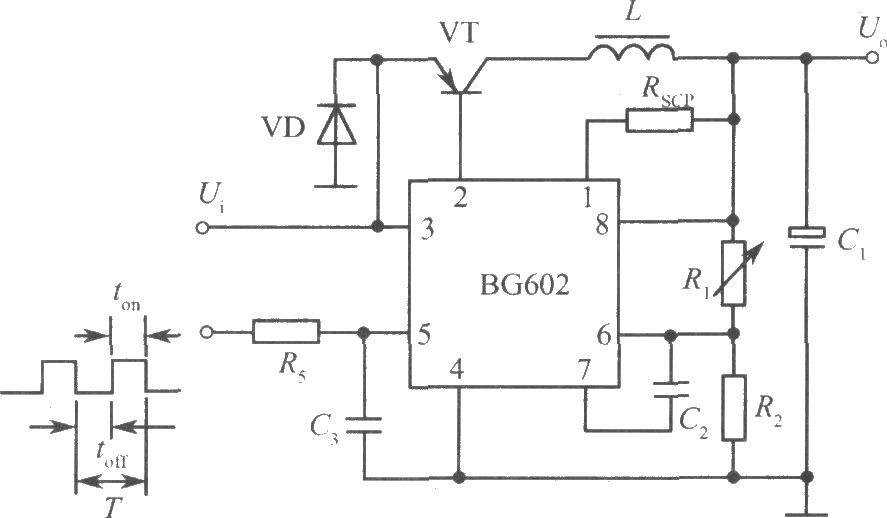 BG602组成的他激开关式集成稳压电源