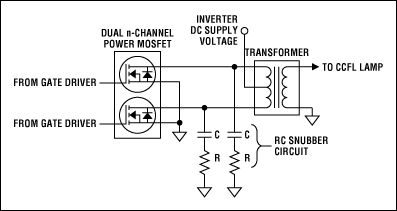 Figure 2. Push-pull drain snubber circuit.