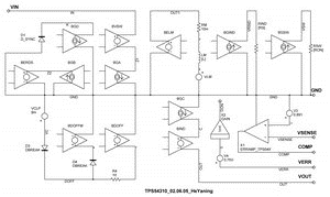 TPS54310的平均SPICE模型内部电路