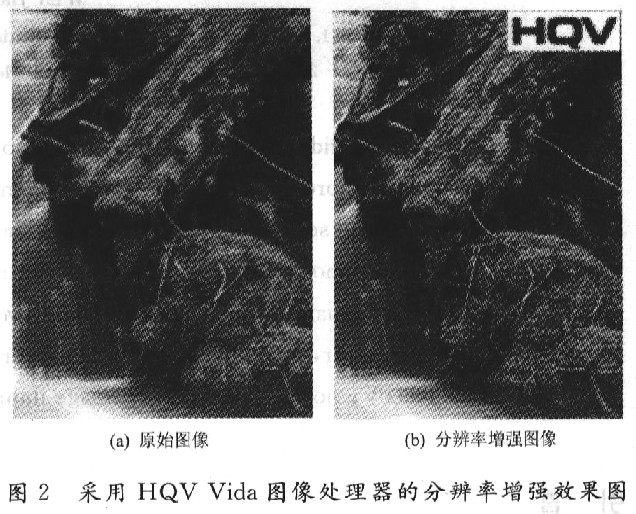 采用HQV Vida图像处理器的分辨率增强效果图