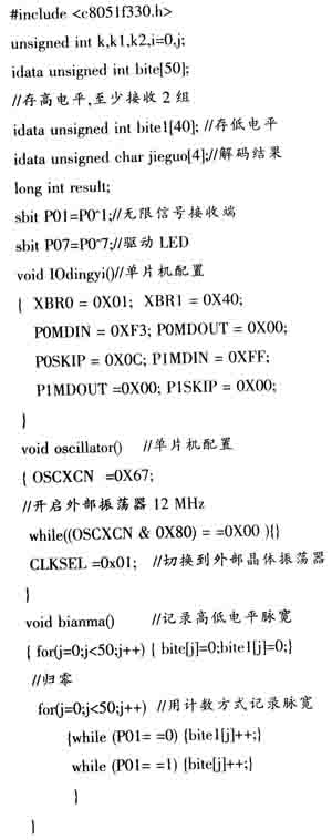 相关软件解码的程序代码