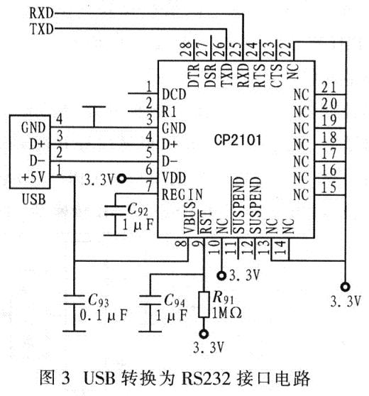 USB转RS232接口电路