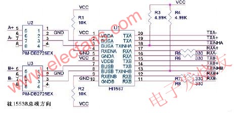 收发器变压器电路图 www.elecfans.com