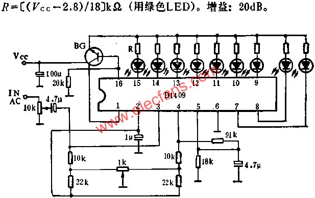 D1409利用基准电压的电平显示驱动电路  www.elecfans.com