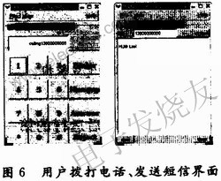 拨打电话、发送短信的界面 www.elecfans.com