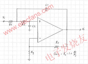 基本的 SKF 二阶低通滤波器 www.elecfans.com