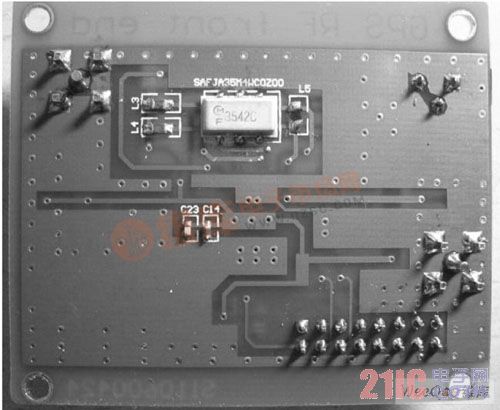 接收机前端电路板( 底面)