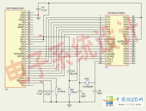 SSD1305 8080总线模式。