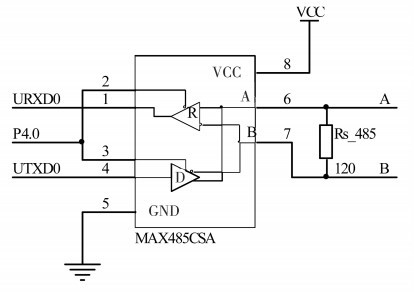 图7 RS485 通信接口电路