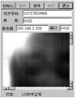 图4  3G 手机主控终端软件界面及图片显示结果