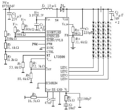 LT3599 典型应用电路