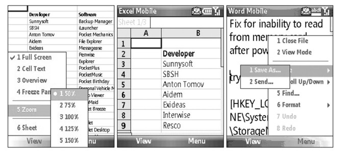 WindowsMobile 智能手机上的Office Mobile