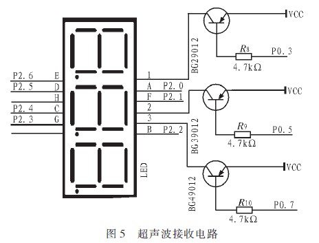 超声波测距硬件设计的显示电路