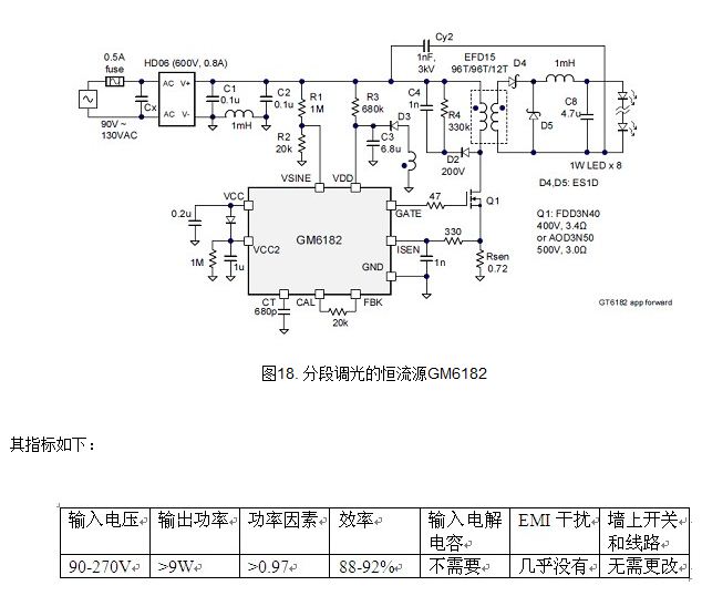 分段式开关调光