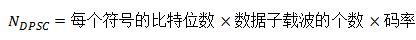 公式3.每个符号的比特位数与码率等因素对整个空间流编码的比特位数的影响。