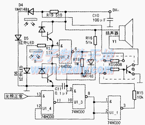 入侵报警器的设计与制作Light control alarm